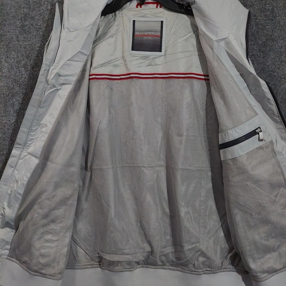 Weatherproof Regatta Jacket Mens XL Gray Windbreaker Water‎ Repellent Nautical